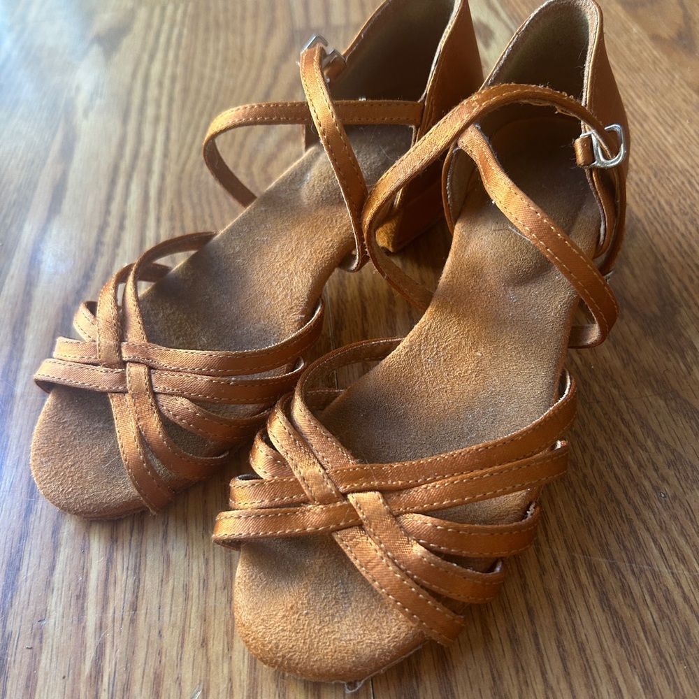 Tan Child Ballroom Shoes